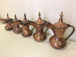 Vintage Classic Design Eco-Friendly Copper <b>Arabic</b> Dallah Coffee Pot Glossy Finishing Luxury Home Hotel Restaurants Wedding Use - Product Image 4