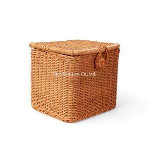 Caja de Almacenamiento de Ratán Hecha a Mano con Estilo Rústico para Almacenamiento y Decoración del Hogar - Product Image 2
