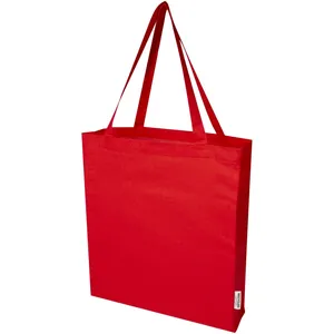 Sac fourre-tout en coton recyclé Madras, produit promotionnel durable pour le merchandising - Product Image 5