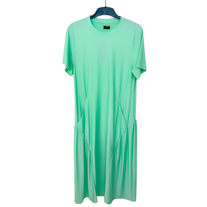 Vestido Maxi informal de alta calidad para mujer, cómodo, de manga corta, suave sensación de mano, patrón sólido, poliéster Chantale duradero - Product Image 5