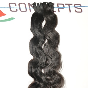 Extensiones de cabello ondulado natural indio crudo de alta calidad Extensiones de cabello humano indio Paquetes alineados con cutícula Cabello humano - Product Image 2