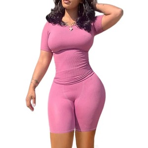 100% ชุดสตรีผ้าฝ้ายออร์แกนิกทรงสลิมฟิตชุด2ชิ้นแบบพรีเมี่ยมสำหรับฤดูร้อน - Product Image 4