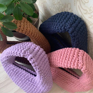 Sac à main en crochet fait main à prix avantageux - 100% coton avec poignées pour l'automne/hiver - Sac à main avec poignée - Cadeau idéal - Product Image 3