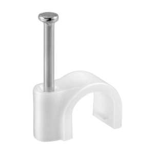 Fissacavi PVC avec clou de 5 mm, paquet de 100 pièces. - Product Image 1
