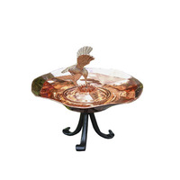 Antique Vintage Aluminium Oiseau Bain Stand Jardin Fournisseur Haute Qualité Métal Mangeoire À Oiseaux Pour La Décoration De Mariage En Vrac