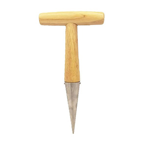Stainless Steel Sow Dibber with Wooden Handle,<b>Long</b> Handle Hand Held Bulb Planter Tool for <b>Planting</b>,Garden Hole Punch Tool - Product Image 6