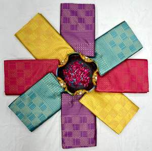 ผ้าไหมส่าหรีดีไซน์สวยงานผ้าแจ็คการ์ดหรูหราดีไซน์ล่าสุดสำหรับผู้ใหญ่สำหรับทุกโอกาส - Product Image 5