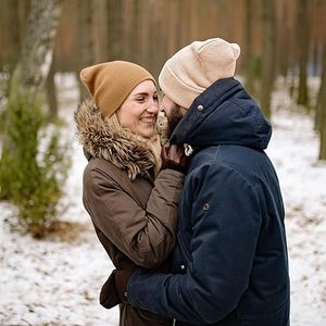 2025 New Design Wool/Cotton Breathable <b>Waterproof</b> Jacquard Unisex Adult <b>Beanie</b> Hats OEM Service Wholesale Custom Made Image Hand - Product Image 6