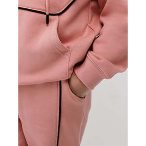 Conjunto Deportivo de Invierno para Niñas, de Alta Calidad, con Capucha, Forro Polar, Lavado Ácido, Transpirable, Resistente al Viento, Ropa Urbana, Logotipo Personalizado, OEM - Product Image 4