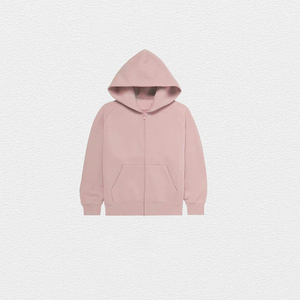 Sweat à capuche zippé unisexe en molleton uni brodé 3D personnalisé, 100 % coton, design de créateur, 400 g/m², fermeture éclair, streetwear épais, coupe oversize pour homme - Product Image 4
