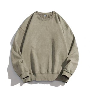 Unisex Heavyweight Oversized Hoodie Casual High Quality Cotton Vintage Wash Fleece Solid Pattern Hooded Collar Streetwear Style - Product Image 3