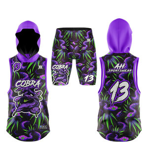 Conjunto de uniforme de fútbol con bandera personalizada de la mejor calidad, transpirable, sin mangas, unisex, para adultos, 7v7, kit de uniformes de fútbol de poliéster por sublimación - Product Image 5