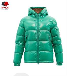 Personalizado Ryan Pro Gear tejido sólido impermeable a prueba de viento chaqueta acolchada con capucha para hombres invierno al aire libre cómodo brillante - Product Image 2