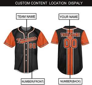 Customizable Baseball Jersey Shirts <b>for</b> Men & Women Personalized with Team Name & <b>Number</b> <b>for</b> Softball Custom Logo Sportswear - Product Image 6