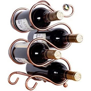 ที่วางขวดไวน์สำเร็จรูปทองแดงทำจากลวดโลหะคุณภาพสูงมาตรฐานดีไซน์แฟนซีไม่เหมือนใคร - Product Image 1