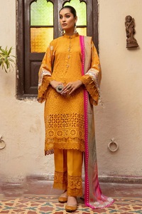 ชุดเดรสหนังแท้คุณภาพสูงสำหรับผู้หญิงสไตล์ปากีสถานชุดเดรสปาร์ตี้แฟนซีทำจากผ้าไหมปักลายสำหรับฤดูหนาว - Product Image 2