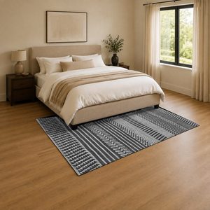 Tapis RUGS DEPOT LXDP-0969, vente en gros, gris anthracite, tapis traditionnel oriental imprimé numériquement, lavable en machine, chenille, antidérapant - Product Image 3