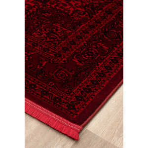 Tapis tissé moderne en polyester TR bordeaux antique à poils moyens pour salon, salle de séjour, chambre d'enfants, cuisine P1438 - Product Image 3