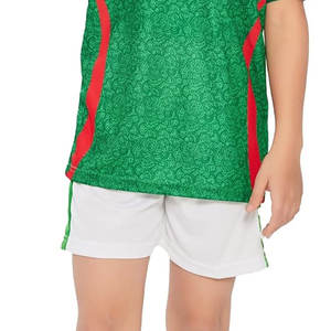 ชุดเสื้อผ้าสำหรับเด็กชุดยูนิฟอร์มฟุตบอลสำหรับเด็กชายมีสีพิมพ์ลายโลโก้ขนาดตามสั่ง - Product Image 6