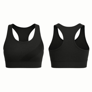 Soutien-gorge de sport simple et durable pour femme, en Spandex et Polyester respirant, avec logo frontal, maintien élevé, taille XS, élasticité moyenne - Product Image 6