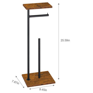 Soporte de papel higiénico de Metal con acabado dorado decorativo para baño, dispensador de rollo elegante duradero a prueba de herrumbre montado en la pared - Product Image 1