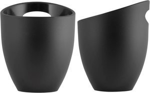 Secchiello per il ghiaccio Made in Italy dal Design esclusivo in plastica acrilica nera con manico per HoReCa Party e Home - Product Image 2