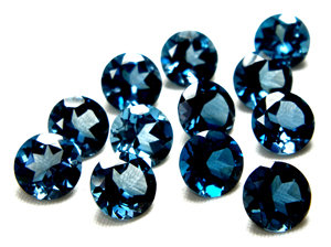 Topacio azul Natural 100% de alta calidad facetado redondo brillante en forma de joyería que hace piedras preciosas curativas sueltas precios al por mayor a granel - Product Image 4