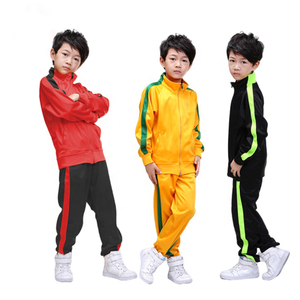 Customized Kids Sports Wear School Uniform Tracksuit Sets Suppliers Children Woven Types of School Uniforms for School