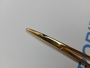 Portaagujas de acero inoxidable de alta calidad, instrumentos quirúrgicos médicos reutilizables, abrazadera de sutura, herramientas hemostáticas curvas rectas - Product Image 3