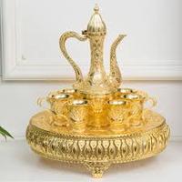 Cafetière arabe en laiton de qualité supérieure, vente en gros, cafetière arabe dellah avec Long bec, nouveau Design Br