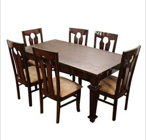 Mesa de comedor con 6 sillas de madera maciza - Product Image 1