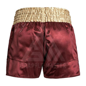 Shorts personnalisés en gros, logo personnalisé, shorts de boxe thaïlandaise pour adultes de haute qualité en nylon/satin/polyester pour entraînement MMA et kickboxing - Product Image 5