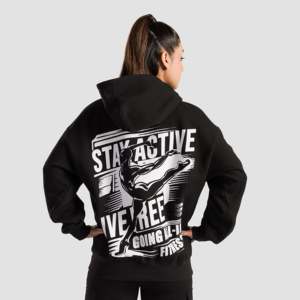 Essential Active Black Zipper Hoodie for Fitness Apparel - Product Image 1