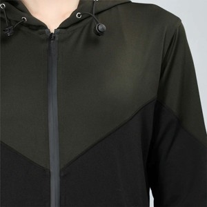 Women Comfortable Zipper Tracksuit <b>Set</b> | High-Waisted Two-Piece Sportswear with Zipper Jacket and Stretchable Pants - Product Image 5