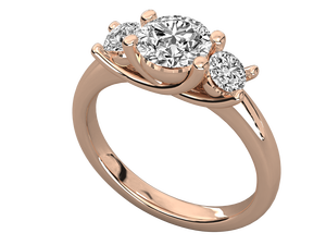 14K แหวนเงินสเตอร์ลิง925ชุบทองมีเพชรกลมผ่านการรับรอง IGI - Product Image 6