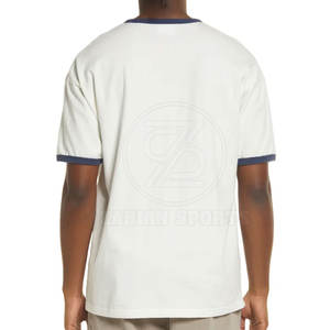 Camiseta informal ajustada con cuello redondo para hombre Cómoda tela de poliéster/algodón Diseño liso - Product Image 2