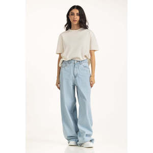 Camiseta Informal de Corte Regular para Mujer WM-KTP-WS25-106, Cómoda para Uso Diario, Transpirable, 100% Algodón, Manga Corta, Prenda de Moda OEM - Product Image 1