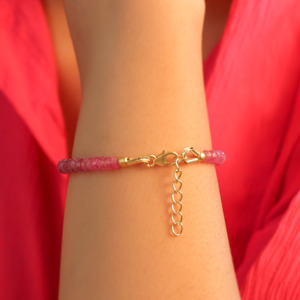 Red Rose Ruby <b>Beaded</b> <b>Bracelet</b> in the Biggest Whole Sale Vintage Ruby <b>Bracelet</b> Minimalist <b>Bracelet</b> for Women - Product Image 4