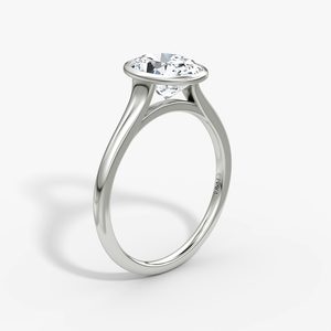 Bague de fiançailles en diamant Moissanite taille ovale en argent 925 - Product Image 1