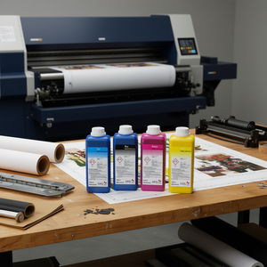 Mutoh UMS Compatible 1-Liter Bottle Universal Mild Solvent for Ink with Smart <b>Card</b> for Printing - Product Image 3