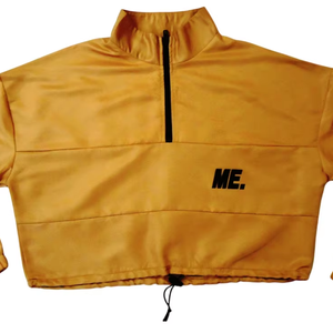 Autumn Women's Sports Nylon <b>Coaches</b> Half Zip Pullover Windbreaker Jacket and High Waist Pants Set Custom Logo Plus Size - Product Image 1