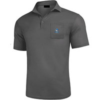 Camisas de Golf de Manga Corta con Estampado Sólido, Transpirables, Tallas Grandes, con Bolsillo en el Pecho, Ligeras, de Poliéster/Algodón, con Cuello
