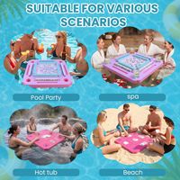 Schwimmender Amerikanischer Mahjong-Tisch für Pool-Nutzung 4 Spieler EVA-Material Kristallklar Hochwertig Handgefertigt Tragbar