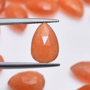 Cuentas de Piedra Lunar AAA+ de 8x12 mm, Calibradas, Facetadas, en Forma de Pera, Cuentas de Piedra Lunar Natural Color Durazno, Piedras Semipreciosas para Joyería - Product Image 1