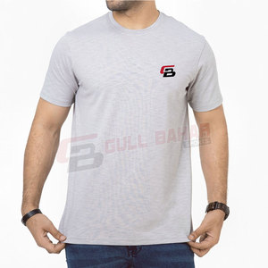 Ropa de hombre, camisetas, ropa de verano de manga corta, estilo callejero, algodón, calidad superior, OEM, camisa de Color sólido transpirable personalizada - Product Image 1