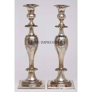 เชิงเทียนทองเหลืองชุบทองชุดเชิงเทียน2ชิ้น - Product Image 2