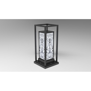 DNT.003.10 Lampe solaire de jardin haut de gamme en fer, corps de lampe en fer, LED 5W blanc chaud, IP65 pour aménagement extérieur, route, température de couleur 3000K - Product Image 2