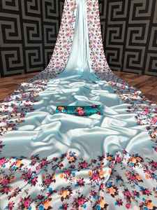 เสื้อเบลาส์ผ้าซาตินพิมพ์ลายดิจิทัลงานผ้าซาตินสีพื้น - Product Image 5