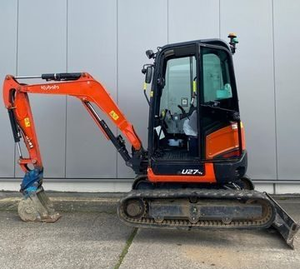 Mini-excavatrice Kubota U27-4, excavatrice compacte sur chenilles, excavatrice hydraulique avec godet pour la construction | Kubota U27-4 de 2021 à vendre - Product Image 2