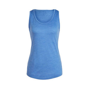 Débardeur en tricot bleu pour femme, col rond, décontracté, couleur unie, sans manches, longueur normale, confortable, service OEM avec logo personnalisé - Product Image 1